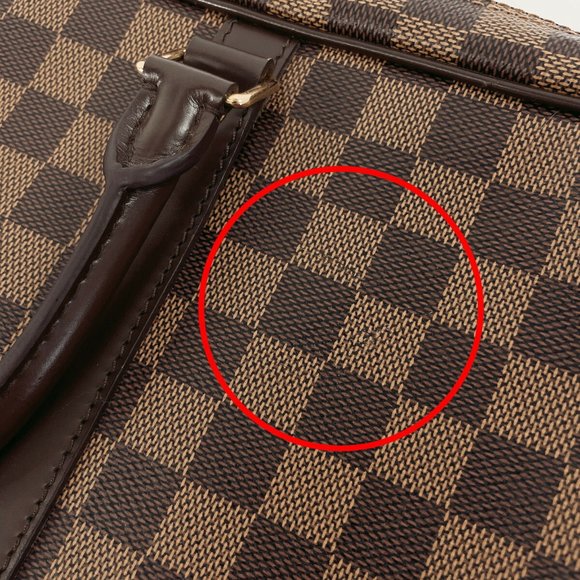 LOUIS VUITTON Louis Vuitton Porte-Document Voyage Bag Men's Damier Canvas Bro... - Picture 12 of 12